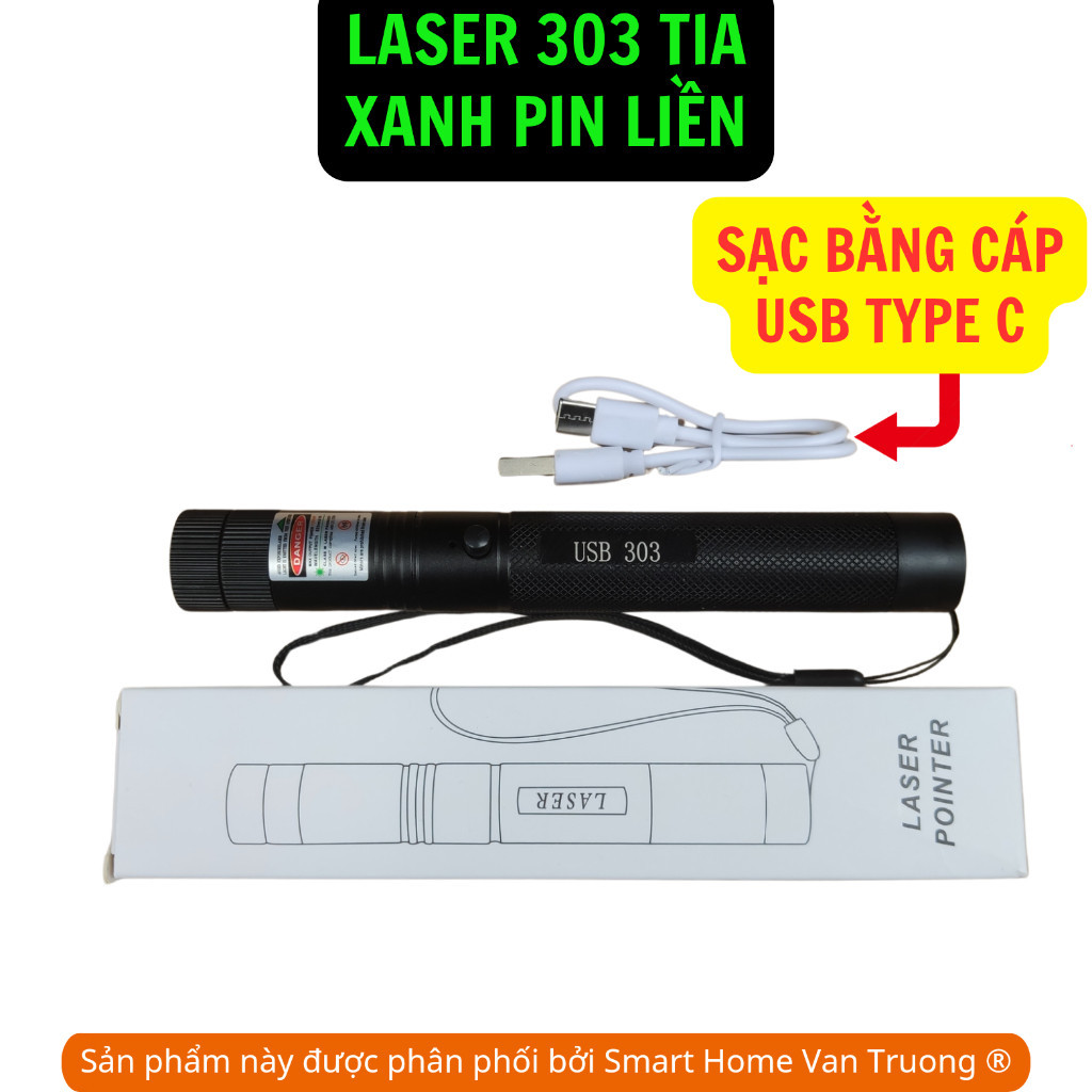 Bút Laser , ĐÈN LAZE 303 ánh sáng xanh CỰC MẠNH laser
