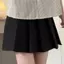 Áo sơ mi sọc và bộ đồ váy cạp cao co giãn, phong cách Nhật Bản Preppy