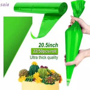SAIA 22 / 50 Chiếc Túi Cán Bánh, Túi Xé Cực Dày, Túi Bánh Ngọt 52cm Dụng Cụ Nướng Bánh