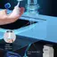Máy phân phối xà phòng vòi chậu rửa mặt Cảm ứng hồng ngoại Hộp đựng xà phòng tự động Hộp đựng phòng tắm Màu đen lỏng