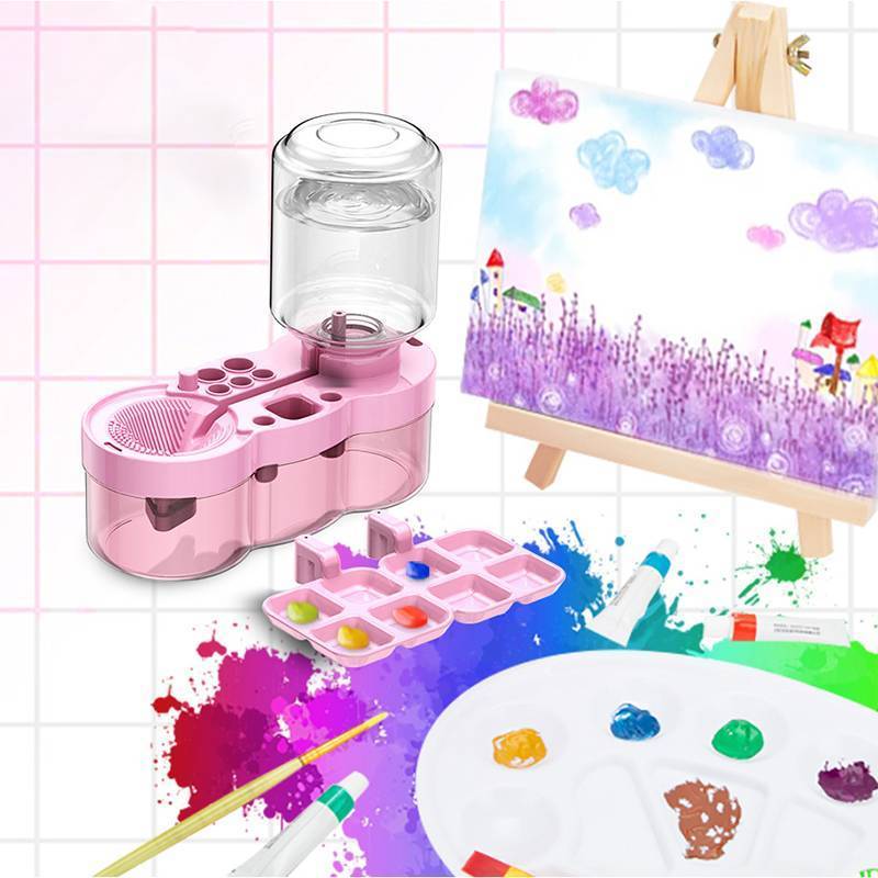 HFSHY Nail Art Brush Máy giặt có nút thoát nước Bàn chải sơn Thiết bị sạch Lưu thông nước tự động cho bàn chải nghệ thuật làm móng VN