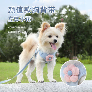 【Ready Stock】 Puppy Dog Hand Holding Rope Dog Vest Small Puppies Teddy Bichon Pomeranian/Bichon Frise Bichon Strap Chain Walking Dog out pncz