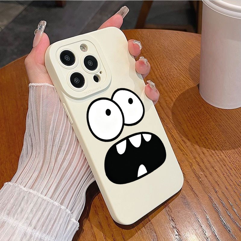 Ốp lưng iPhone họa tiết mặt ngộ nghĩnh dễ thương, silicone lỏng mềm - iP 7/8/X/XS/11/12/13/14/15/16/17/Plus/Pro/Max/Air