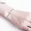 LUImo Tinh Tế Màu Bạc Trái Tim Vòng Tay Bé Gái Ngọt Ngào Lấp Lánh Zircon Dây Xích Có Thể Điều Chỉnh Thiếu Niên Trang Sức Phụ Kiện SBS