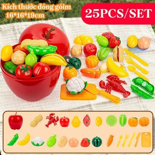Đồ chơi cắt trái cây bằng nhựa ABS Trẻ em giả vờ chơi Bộ nhà bếp Vai trò học tập an toàn