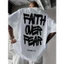 Áo thun nam cotton 220GSM oversize mùa hè phong cách Mỹ FAITH đa năng phối đồ