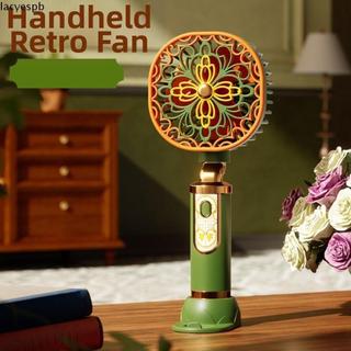 Quạt Điện Di Động LACYES, Quạt Mini Cầm Tay 3 Tốc Độ Retro, Phong Cách Dân Tộc Gió Mạnh Vintage Tiếng Ồn Thấp Quạt Làm Mát Cá Nhân Mùa Hè