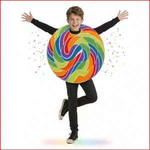 GC1 Trẻ Em Cầu Vồng Lollipop Trang Phục Halloween Ngộ nghĩnh Cosplay Trang Phục Kẹo Chủ Đề Nhập Vai GC1