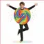 GC1 Trẻ Em Cầu Vồng Lollipop Trang Phục Halloween Ngộ nghĩnh Cosplay Trang Phục Kẹo Chủ Đề Nhập Vai GC1