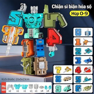 Đồ chơi Robot số có thể biến đổi 0 9 Space Mecha Puzzle Giáo dục Nhựa trẻ em Học tập