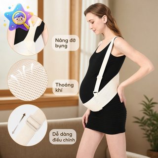 Đai hỗ trợ bụng mang thai có thể điều chỉnh Đai thắt lưng bà bầu thoáng khí Spandex nâng bụng