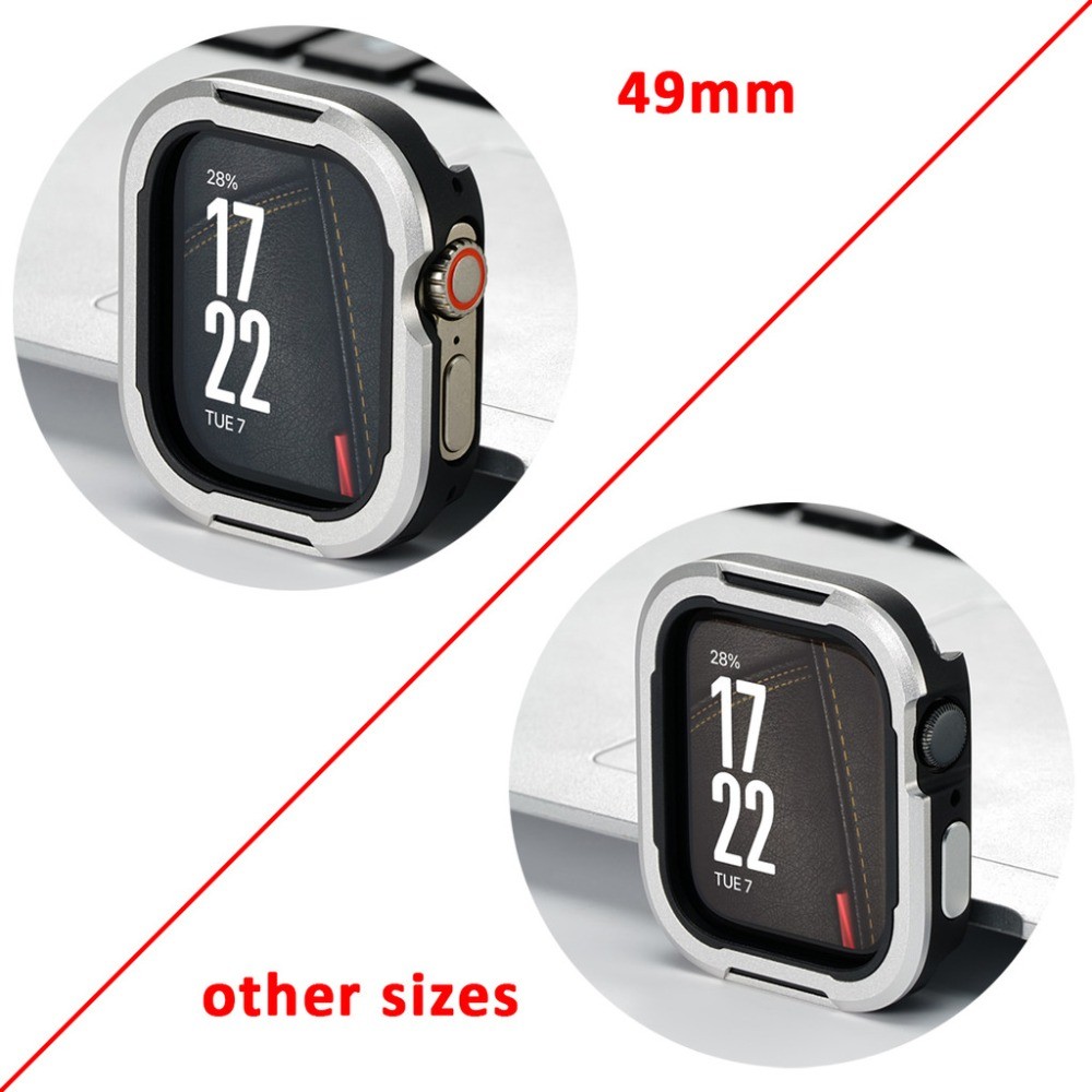 Ốp lưng hợp kim + TPU tương thích cho Apple Watch Series 11 / 10 42mm 46mm Ultra3 / 2 49mm 9 8 7 6 5 4 41 45mm 44 40mm
