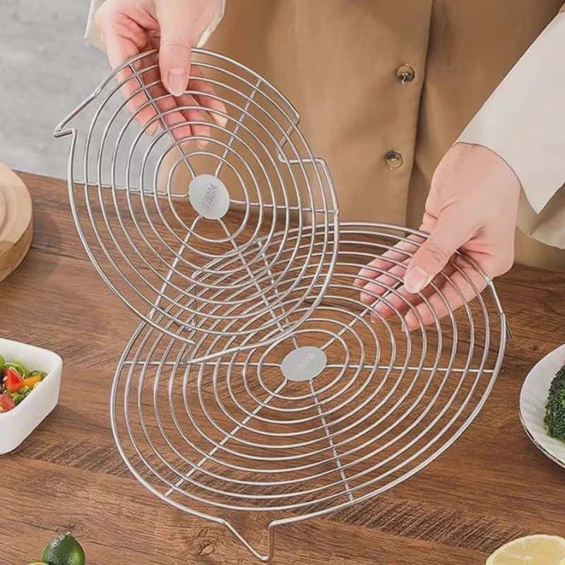 Vỉ Nướng Inox Xịn Lò Vi Sóng size 20x20 Vỉ nướng Tròn Vỉ nồi Chiên Không Dầu