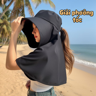 Vành Rộng Mũ Chống Tia UV Cho Nữ, Mặt Cổ Thông Khí, Dễ Điều Chỉnh - Perfect cho Du Lịch Bãi Biển