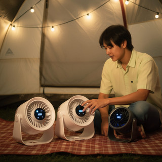 Quạt Để Bàn Di Động Im Lặng Turbofan 2 Trong 1 LED RGB Xoay 360 Độ Có Thể Sạc Lại Phòng Ngủ Văn Phòng