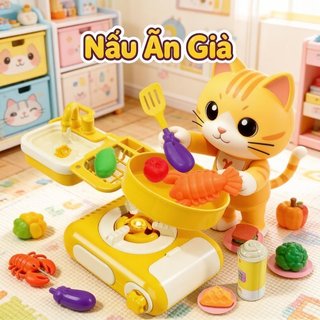 Điện Trẻ Em Nhà Bếp Playset Đồ Chơi Âm Thanh Nhựa An Toàn Rau Quả Thực Phẩm Học Vai Chơi