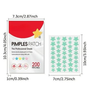 Star Acne Patches 200 Chiếc Vô Hình Hydrocolloid Chăm Sóc Điểm Da Làm Dịu Người Lớn Tuổi Teen Sử Dụng