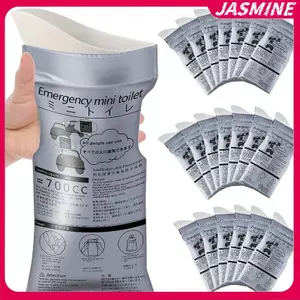 JASMINE 1 / 5 Chiếc Túi Đi Tiểu Khẩn Cấp Ngoài Trời 700ml Dễ Dàng Mang Đi Tiểu Túi Du Lịch Mini Di Động Vệ Sinh Cho Bé Nữ Túi Nôn JASMINE