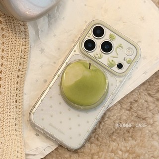 [Sheren] Vỏ điện thoại chấm bi trong suốt Apple màu xanh lá cây Thích hợp cho i17 16 15 14 13 12 11 pro max Vỏ bảo vệ chống sốc