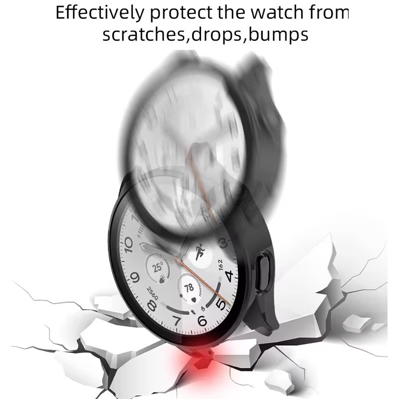 Ốp Bảo Vệ Có Màn Hình Kính Cường Lực Bảo Vệ 2 Trong 1 Cho xiaomi watch S5 Ốp Lưng Cho Mi S5 watchS5​ Phụ kiện vỏ đồng hồ