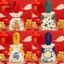 TRTR Năm Ngựa túi rút dây hoạt hình nhỏ đựng kẹo quà tặng tiệc Navidad 2026 túi đựng kẹo Tết