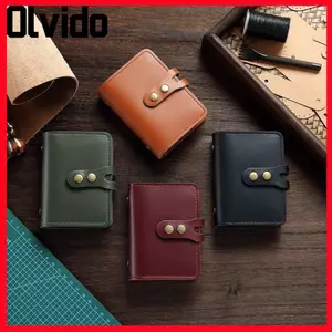 Thẻ OLVIDO, Hộp đựng danh thiếp dung lượng cao 30 bit, Túi đựng thẻ Unisex bằng da PU cổ điển dành cho nữ