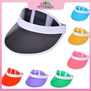 Mũ che nắng mùa hè MYPANDA Tấm che nắng trong suốt Nhựa PVC chống tia cực tím Mũ che nắng Mũ bóng chày thời trang ngoài trời Mũ đi biển.