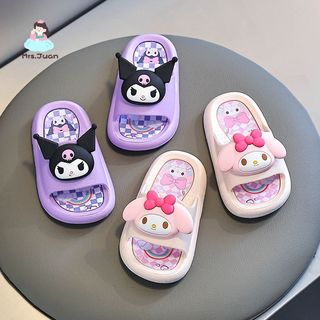 Dép cho bé gái – Hình My Melody & Kuromi, mềm mại, đế chống trượt, thoáng khí, dùng trong nhà & tắm