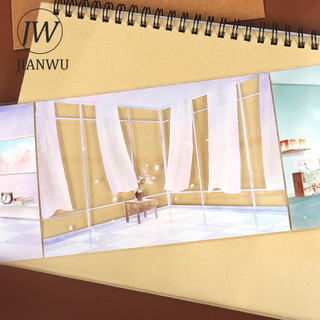 JIANWU 103mm * 5m Vintage Dream Window Phong Cảnh Chất Liệu Cắt Kéo Thêu Sò PET Băng Sáng Tạo DIY Tạp Chí Văn Phòng Phẩm
