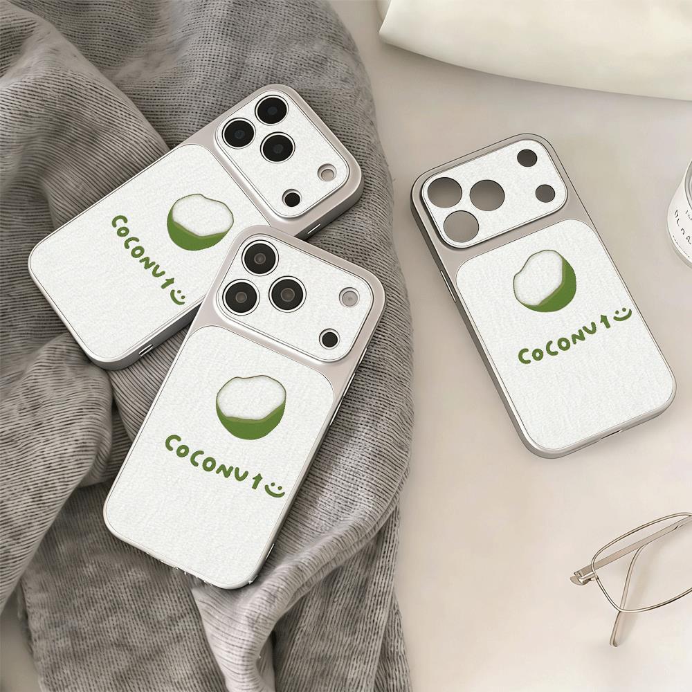 Coconut dừa đơn giản cho trường hợp iPhone 17pro iPhone 14/11/12pro giả vỏ não cảm giác
