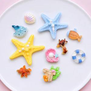 SET CHARM SAO BIỂN SÒ ỐC RÙA SỨA CUA CÁ THUYỀN TRANG TRÍ DÉP CROCS JIBBITZ NHỰA RESIN DỄ THƯƠNG CAO CẤP