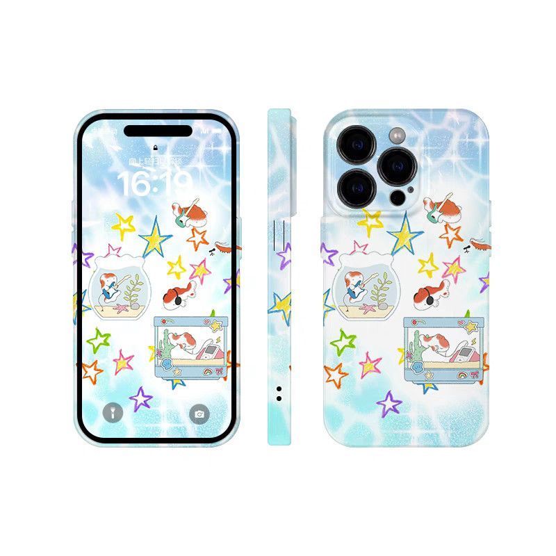 Ốp Điện Thoại Rock Goldfish QYJS Thích Hợp Cho IPhone 17 AIR 12 PRO 13 14 15 16 ProMax 11 XR XSMAX 7 8 PLUS Phim Vỏ Cứng Chống Bụi Bẩn Phong Cách Hợp Thời Trang