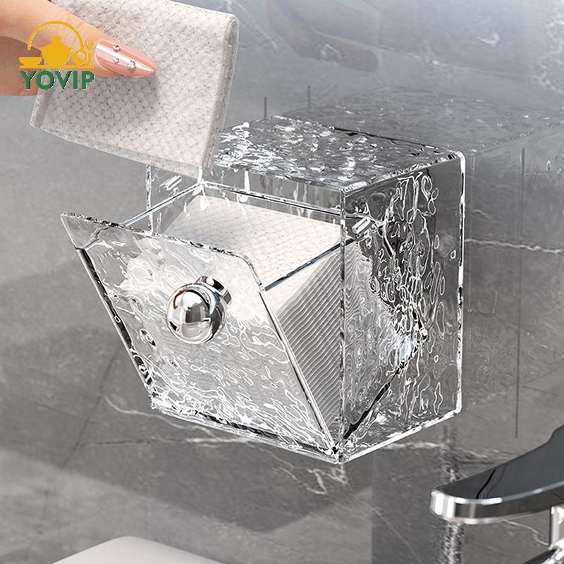 YOVIP Phòng tắm sáng tạo Hộp lưu trữ lật treo tường cho mỹ phẩm Bông quấn tóc Lipsti VN