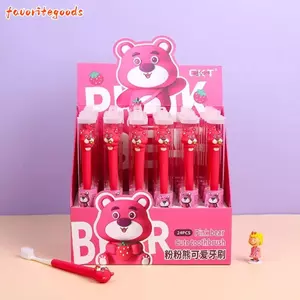 FAVORITEGOODS Bàn chải đánh răng Capybara, Bàn chải đánh răng hoạt hình PET thủ công, Bàn chải đánh răng Anime silicon mềm thời trang