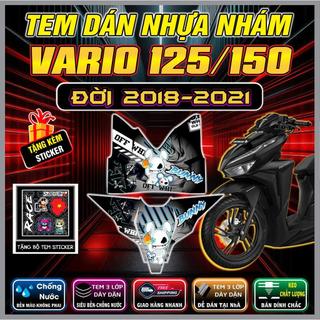 Combo Tem  VARIO 2018-2021 NHỰA NHÁM  mẫu HÓT 2026, TEM CHẤT LIỆU 3 LỚP CHỐNG TRẦY HIỆU QUẢ
