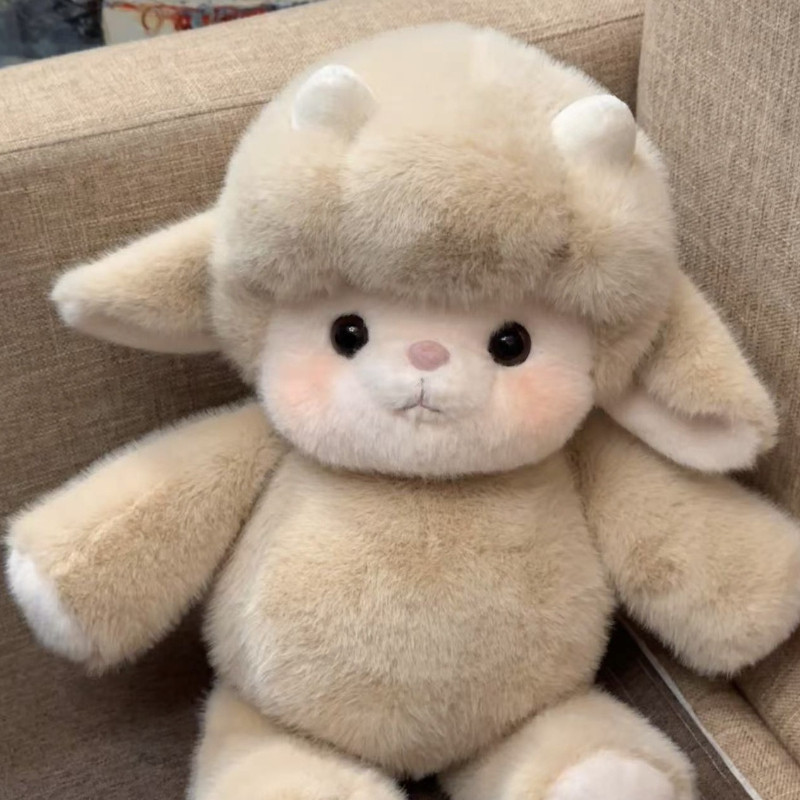Gấu Bông Cừu Chạy Bộ,Size 45 Cm,Chất Liệu Nhung Ngắn Cao Cấp,Lớp Bông PP,Búp Bê Trẻ Em Dễ Thương