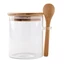 Bình kín thủy tinh Borosilicate cao Bình lưu trữ tròn có thìa Lọ gia vị Kẹo Trà Bình lưu trữ đa năng Bình kín ENV0