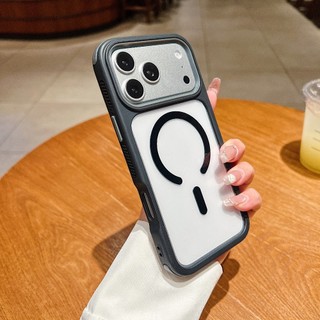 Ốp Điện Thoại Từ Tính Silicon Cứng 2 Trong 1 Cho IPhone 17 16 15 14 13 12 Pro Max 17 Air 16 15 14 Plus PROMAX Bốn Mặt Chống Rơi Thời Trang