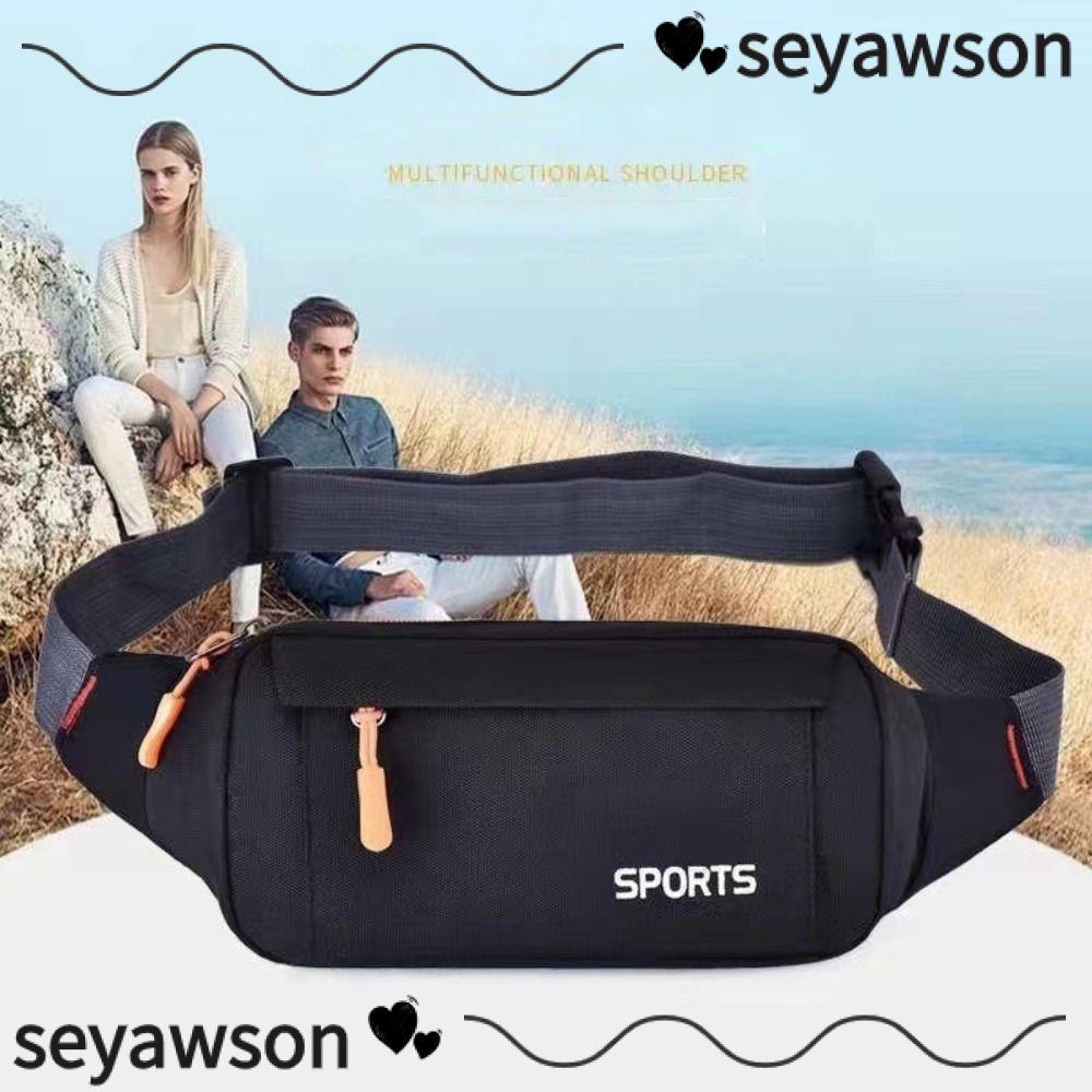 Gói thắt lưng SEYAWSON, Túi thắt lưng vải tập thể dục, Túi du lịch bằng vải Polyester chống thấm nước thời trang Unisex