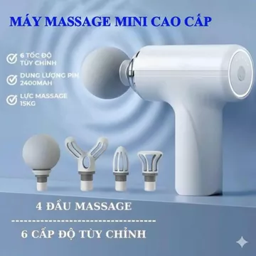 [Bản cao cấp] máy massage mini 4 đầu 6 chế độ, máy massage cổ vai gáy máy massager cam tay