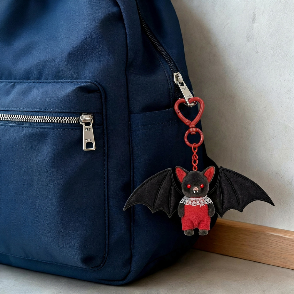 Bat Plushie Móc Treo Túi Ma Cà Rồng Dễ Thương Quyến Rũ Phong Cách Gothic Móc Khóa Quà Tặng Ngày Lễ
