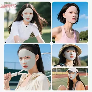 HFSHY Thin Ice Silk Mặt nạ thoáng khí có thể điều chỉnh Khăn chống nắng UV để chạy bộ ngoài trời Đi bộ đường dài Du lịch VN