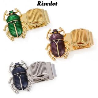 RISEDUT Scarab Beetle Pen Clip, Đàn hồi với Pen Loop Pen Clip, Kim loại Scarab Beetle Book Page Marker Học sinh & Người yêu sách