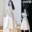 Váy Jacquard dập nổi Thiết kế thích hợp mùa hè cho nữ, Váy dài hoa kiểu Pháp nhẹ nhàng cổ điển