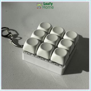 LEAFYHOME Keycap Đồ Chơi Giảm Stress, Móc Khóa Fidget 4/9 Phím, Bàn Phím Mini DIY Thư Giãn Cho Người Lớn