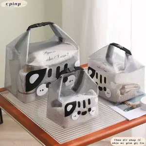 Túi lưu trữ CPINCP, Túi xách di động dung tích lớn không thấm nước, Quà tặng Túi đựng mỹ phẩm dây rút tách khô và ướt
