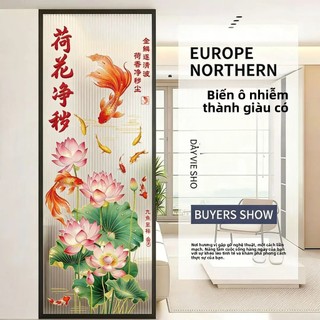 Phòng Tắm Nhà Bếp Chuyên Dụng Sen Koi Filth Cửa Vệ Sinh Tranh Trang Trí Thủy Tinh Miếng Dán Sen Filth Dán Tường Miếng Dán YZGO