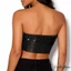 Áo ống cắt cho nữ Khăn tay mùa hè viền kim cương giả Lưới cá lệch vai Bandeau