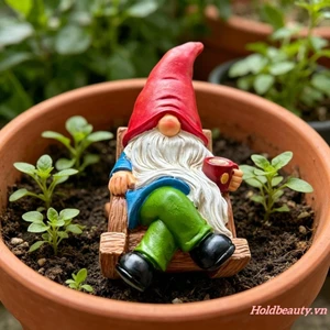 Tượng Vườn Gnome Điêu Khắc Ngoài Trời Dễ Thương Trang Trí Nghệ Thuật Thủ Công Trang Trí Cho Bãi Cỏ