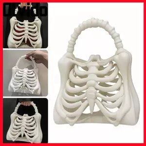 Ví OLVIDO Gothic, Trang phục Túi xách Skeleton mới lạ, Thời trang Rib Cage Shape In Hình Rib Cage Shape Cosplay